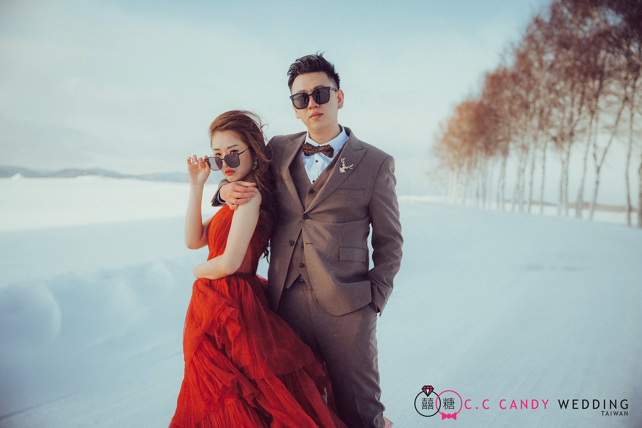 富良野雪原婚紗照-北海道海外婚紗