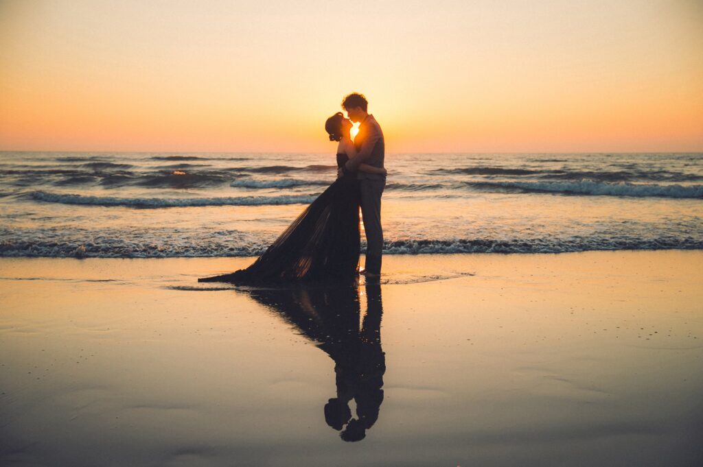 海邊婚紗 沙灘倒影剪影 海邊婚紗 沙灘倒影剪影