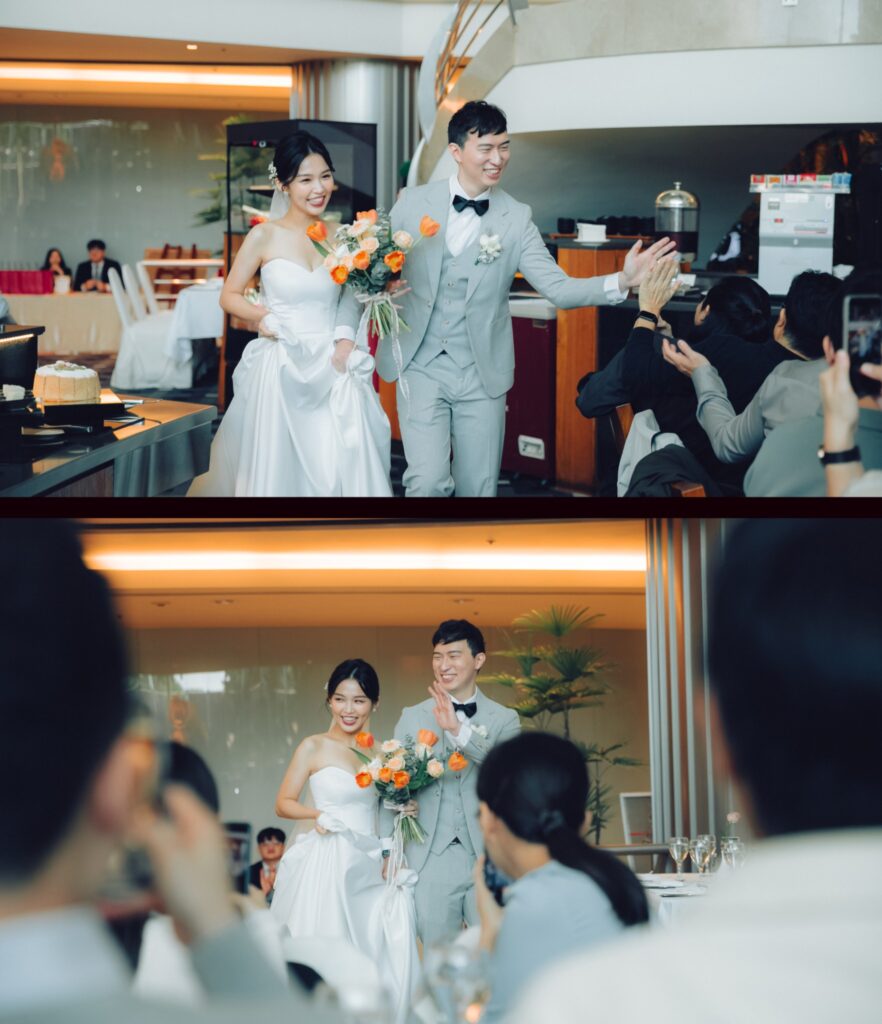 婚紗照姿勢・婚宴會場新人進場與敬酒的紀實畫面 婚宴會場新人進場與敬酒的紀實畫面|婚紗照推薦