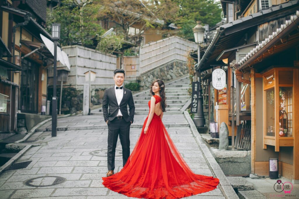 京都婚紗 古街紅色禮服 京都婚紗 古街紅色禮服